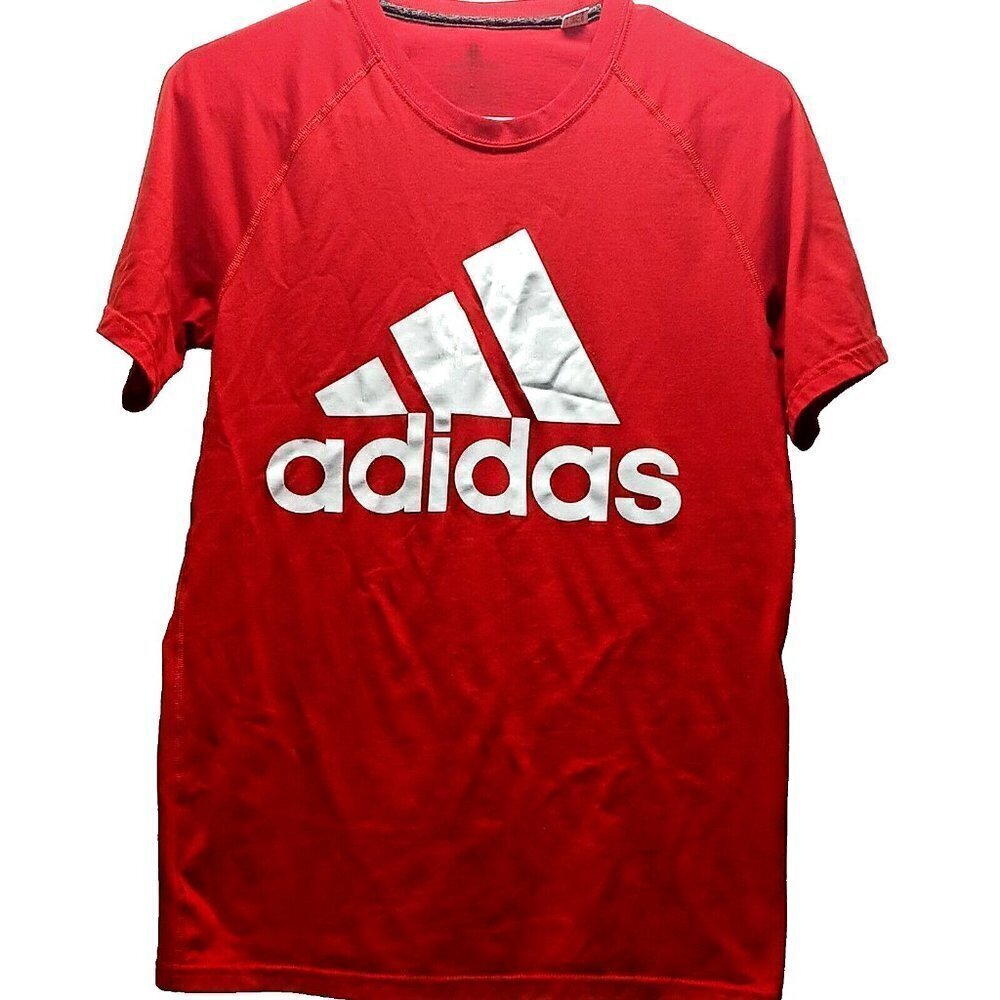 Adidas Mens T-shirt Athletic “Ultimate Tee” Size Small‎ Red Logo